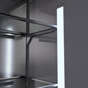 ZLINE Autograph Edition 72 in. 39.6 cu. ft. French Door Built-In Bottom Freezer Refrigerator with Water Dispensers and Ice Makers in White Matte with Graphite Gray Interior and Matte Black Accents (GRBITZ-WM-72-MB)