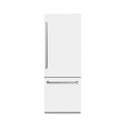 ZLINE 30 in. 16.1 cu. ft. Built-In Bottom Freezer Refrigerator with Water Dispenser and Ice Maker in White Matte with Graphite Gray Interior (GRBIV-WM-30)