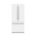 ZLINE 36 in. 19.6 cu. ft. French Door Built-In Bottom Freezer Refrigerator with Water Dispenser and Ice Maker in White Matte with Graphite Gray Interior (GRBIV-WM-36)