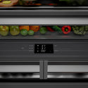 ZLINE Autograph Edition 36 in. 19.6 cu. ft. French Door Built-In Bottom Freezer Refrigerator with Water Dispenser and Ice Maker in White Matte with Graphite Gray Interior and Champagne Bronze Accents (GRBIVZ-WM-36-CB)