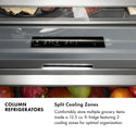 ZLINE 24 in. 12.5 cu. ft. Column Refrigerator in Satin Stainless Steel with Graphite Gray Interior (RCRV-SN-24)
