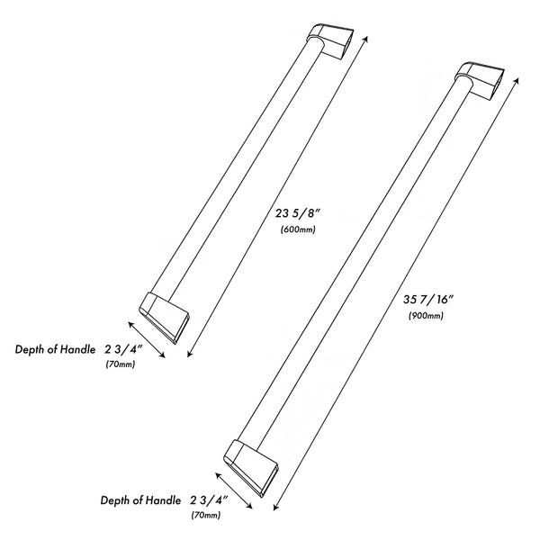 ZLINE Autograph Edition 30 in. Built-In Refrigerator Helix Handles (Set of 2) in Polished Nickel (RBIVHZ-K-PN-30)