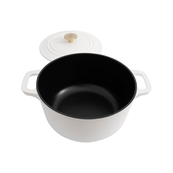 ZLINE 5-Piece Enameled Cast Iron Cookware Set in White Matte (CWSETS-WM-5)