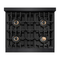 ZLINE 30 in. Classic Gas Rangetop with 4 Burner DuoPro™ Cooktop in Black Stainless Steel (PCRTB-30)