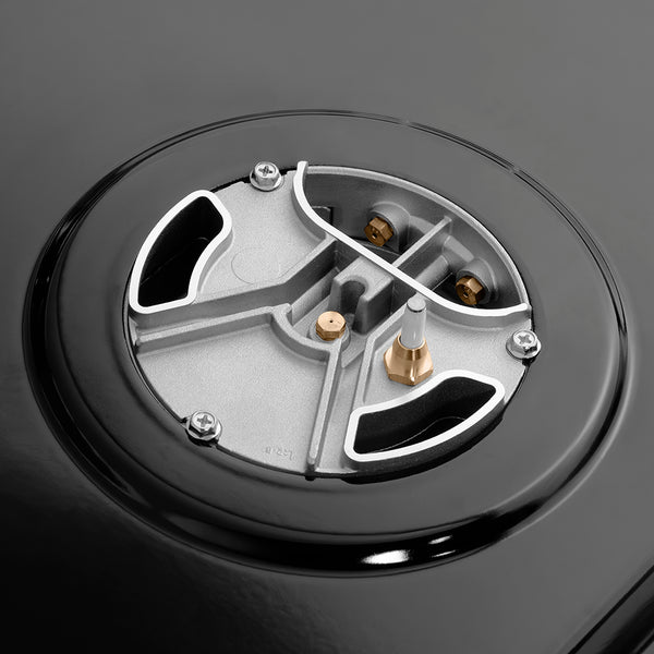 ZLINE Autograph Edition 30 in. Classic Gas Rangetop with 4 Burner DuoPro™ Cooktop in Black Stainless Steel and Champagne Bronze Accents (PCRTBZ-30-CB)