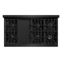 ZLINE 48 in. Classic Gas Rangetop with 8 Burners and Porcelain Cooktop in Black Stainless Steel (RTB2-48)