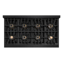 ZLINE Autograph Edition 48 in. Classic Gas Rangetop with 8 Burner DuoPro™ Cooktop in Black Stainless Steel and Polished Gold Accents (PCRTBZ-48-G)