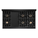 ZLINE 48 in. 6.7 cu. ft. Classic Dual Fuel Range with 8 Burner DuoPro™ Cooktop and Dual Ovens in Black Stainless Steel (PCDRB-48)