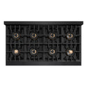 ZLINE 48 in. 6.7 cu. ft. Classic Dual Fuel Range with 8 Burner DuoPro™ Cooktop and Dual Ovens in Black Stainless Steel (PCDRB-48)
