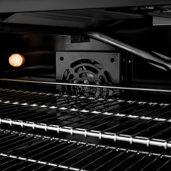 ZLINE 48 in. 6.7 cu. ft. Classic Gas Range with 8 Burner DuoPro™ Cooktop and Dual Ovens in Black Stainless Steel (PCGRB-48)
