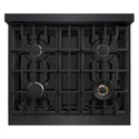 ZLINE 30 in. Classic Gas Rangetop with 4 Burners and Porcelain Cooktop in Black Stainless Steel (RTB2-30)