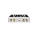 ZLINE Autograph Edition 30 in. Classic Gas Rangetop with 4 Burners and Porcelain Cooktop in Satin Stainless Steel with Polished Gold Accents (RTSZ-30-G)