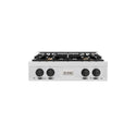 ZLINE Autograph Edition 30 in. Classic Gas Rangetop with 4 Burners and Porcelain Cooktop in Satin Stainless Steel with Matte Black Accents (RTSZ-30-MB)