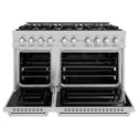 ZLINE 48 in. 6.7 cu. ft. Classic Double Oven Dual Fuel Range with 8 Burner Gas Cooktop in Satin Stainless Steel (CDRS-48)