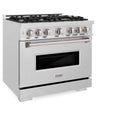 ZLINE 36 in. 5.2 cu. ft. Classic Gas Range with 6 Burner Cooktop and Convection Gas Oven in Satin Stainless Steel (CGRS-36)