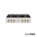 ZLINE Autograph Edition 36 in. Classic Gas Rangetop with 6 Burner DuoPro™ Cooktop in Satin Stainless Steel and Polished Gold Accents (PCRTSZ-36-G)