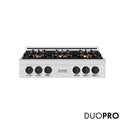 ZLINE Autograph Edition 36 in. Classic Gas Rangetop with 6 Burner DuoPro™ Cooktop in Satin Stainless Steel and Matte Black Accents (PCRTSZ-36-MB)