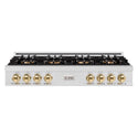 ZLINE Autograph Edition 48 in. Classic Gas Rangetop with 8 Burner DuoPro™ Cooktop in Satin Stainless Steel and Polished Gold Accents (PCRTSZ-48-G)