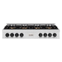 ZLINE Autograph Edition 48 in. Classic Gas Rangetop with 8 Burner DuoPro™ Cooktop in Satin Stainless Steel and Matte Black Accents (PCRTSZ-48-MB)