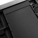 ZLINE Autograph Edition 48 in. Classic Gas Rangetop with 8 Burner DuoPro™ Cooktop in Satin Stainless Steel and Matte Black Accents (PCRTSZ-48-MB)