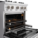 ZLINE 30 in. 4.2 cu. ft. Classic Dual Fuel Range with 4 Burner DuoPro™ Cooktop and Electric Convection Oven in Satin Stainless Steel (PCDRS-30)