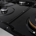 ZLINE 48 in. Classic Gas Rangetop with 8 Brass Burners and Porcelain Cooktop in Satin Stainless Steel with Griddle (RTS-BR-GR-48)