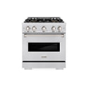 ZLINE 30 in. 4.2 cu. ft. Classic Gas Range with 4 Burner DuoPro™ Cooktop and Convection Gas Oven in Satin Stainless Steel (PCGRS-30)