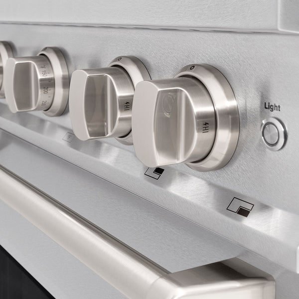 ZLINE 30 in. 4.2 cu. ft. Classic Gas Range with 4 Burner DuoPro™ Cooktop and Convection Gas Oven in Satin Stainless Steel (PCGRS-30)