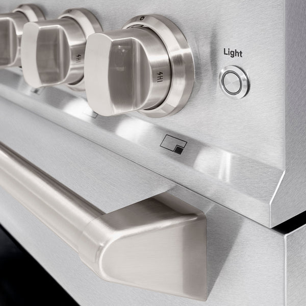 ZLINE 36 in. 5.2 cu. ft. Classic Gas Range with 6 Burner DuoPro™ Cooktop and Convection Gas Oven in Satin Stainless Steel (PCGRS-36)