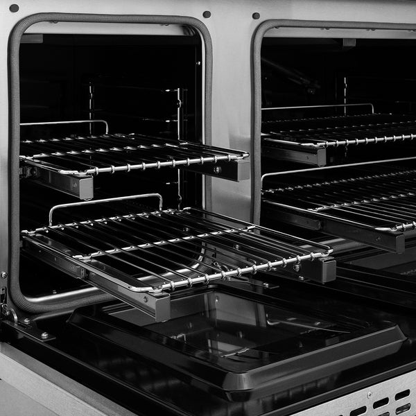 ZLINE 48 in. 6.7 cu. ft. Classic Gas Range with 8 Burner DuoPro™ Cooktop and Dual Ovens in Satin Stainless Steel (PCGRS-48)