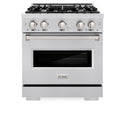 ZLINE 30 in. 4.2 cu. ft. Classic Dual Fuel Range with 4 Burner Gas Cooktop and Electric Convection Oven in Stainless Steel (CDR30)