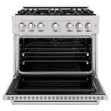 ZLINE 36 in. 5.2 cu. ft. Classic Dual Fuel Range with 6 Burner DuoPro™ Cooktop and Electric Convection Oven in Stainless Steel (PCDR36)