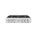 ZLINE 36 in. Classic Gas Rangetop with 6 Burners and Porcelain Cooktop in Stainless Steel (RT36)