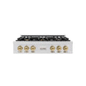 ZLINE Autograph Edition 36 in. Classic Gas Rangetop with 6 Burners and Porcelain Cooktop in Stainless Steel with Champagne Bronze Accents (RTZ-36-CB)