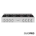 ZLINE 48 in. Classic Gas Rangetop with 8 Burner DuoPro™ Cooktop in Stainless Steel (PCRT48)