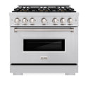 ZLINE 36 in. 5.2 cu. ft. Classic Gas Range with 6 Burner DuoPro™ Cooktop and Convection Gas Oven in Stainless Steel (PCGR36)