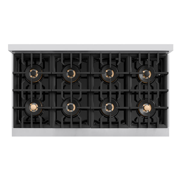 ZLINE 48 in. 6.7 cu. ft. Classic Gas Range with 8 Burner DuoPro™ Cooktop and Dual Ovens in Stainless Steel (PCGR48)