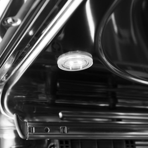 ZLINE 24 in. Panel-Ready Monument Dishwasher (DWMT-24) features Two LED lights automatically illuminate the inside of the tub when opened