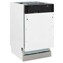 ZLINE 18 in. Tallac Series 3rd Rack Top Control Dishwasher in Custom Panel Ready with Stainless Steel Tub, 51dBa (DWV-18) side, closed.