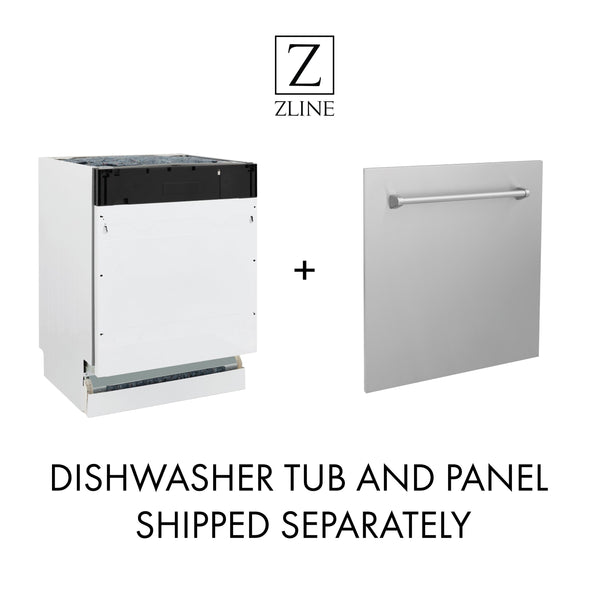ZLINE 24 in. Autograph Edition Tallac Dishwasher Panel with Champagne Bronze Handle and Color Options (DPVZ-24-CB)