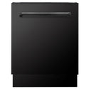 ZLINE black stainless steel dishwasher front