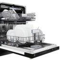 ZLINE Autograph Edition 18 in. Compact 3rd Rack Top Control Dishwasher in Black Stainless Steel with Polished Gold Accent Handle, 51dBa (DWVZ-BS-18-G)-Dishwashers-DWVZ-BS-18-G ZLINE Kitchen and Bath