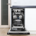 ZLINE Autograph Edition 18 in. Compact 3rd Rack Top Control Dishwasher in Black Stainless Steel with Polished Gold Accent Handle, 51dBa (DWVZ-BS-18-G)-Dishwashers-DWVZ-BS-18-G ZLINE Kitchen and Bath