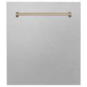 ZLINE 24 in. Autograph Edition Tallac Dishwasher Panel with Champagne Bronze Handle and Color Options (DPVZ-24-CB)