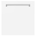 ZLINE 24" Monument Dishwasher Panel in White Matte with Traditional Handle (DPMT-WM-24)