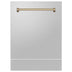 Stainless Steel with Gold Handle