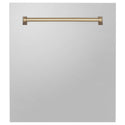 ZLINE 24 in. Autograph Edition Tallac Dishwasher Panel with Champagne Bronze Handle and Color Options (DPVZ-24-CB)