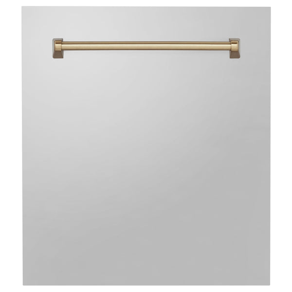 ZLINE 24 in. Autograph Edition Tallac Dishwasher Panel with Champagne Bronze Handle and Color Options (DPVZ-24-CB)