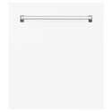 ZLINE 24" Tallac Dishwasher Panel in White Matte with Traditional Handle (DPV-WM-24)