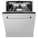 ZLINE 24" Dishwasher front with door halfway open.